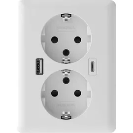 2USB Doppelsteckdose 2USB easyCharge DUO 18W Weiß 1 St.