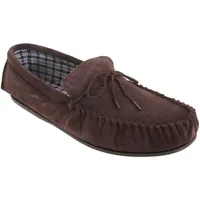 Mokkers Herren Bruce Mokassins / Hausschuhe / Slipper DF816 (49 EU) (Dunkelbraun) - Dunkelbraun - 49