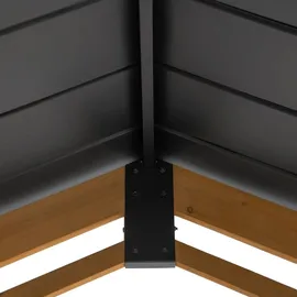 Sunjoy Carport Diran Zedernholz 336 cm x 603 cm Anthrazit FSC®