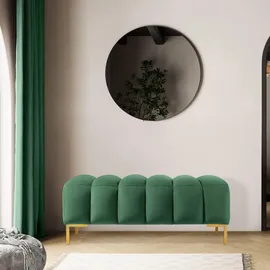 konsimo® Sitzhocker Veloursstoff 120 x 50 x 50 cm Grün