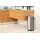 Proregal Retro Treteimer mit markanten Griffen und Kugelkappe | 30 Liter, HxØ 68,5x29,2cm | Kunststoff-Inneneimer | Silber
