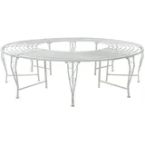 vidaXL Baumbank Ø 160 x 44 cm Antik Weiß