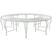 vidaXL Baumbank Ø 160 x 44 cm Antik Weiß