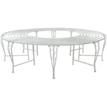 vidaXL Baumbank Ø 160 x 44 cm Antik Weiß