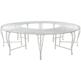 vidaXL Baumbank Ø 160 x 44 cm Antik Weiß