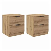 VidaXL Nachttisch 2 pcs Eiche handwerklich 45 x 39