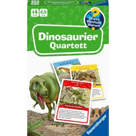 Ravensburger 22359 Wieso? Weshalb? Warum? Dinosaurier Quartett - Reisespiel ab 4 Jahre