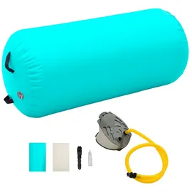 vidaXL Aufblasbare Gymnastik-Rolle mit Pumpe 120x90 cm PVC Grün