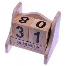 Logoplay Ewiger Kalender, aus Holz- Dekorativer Dauerkalender - Datumsanzeige