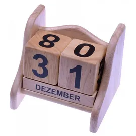 Logoplay Ewiger Kalender, aus Holz- Dekorativer Dauerkalender - Datumsanzeige