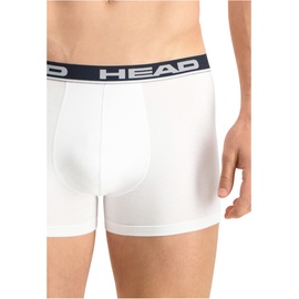 Head Herren Boxershorts im Pack - Basic, Baumwoll Stretch, einfarbig Weiß XL