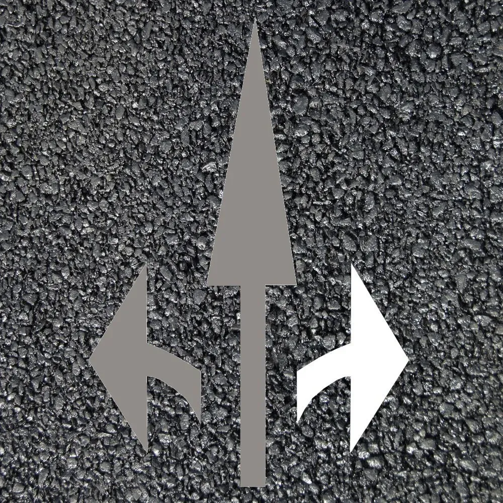 BORNIT Zusatzpfeil z. Geradeauspfeil, weiß - rechts - 1000mm, 5Stück