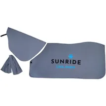 SUNRIDE Cool Down Kühldecke mit Halsteil und Tuch - grau - 155 cm