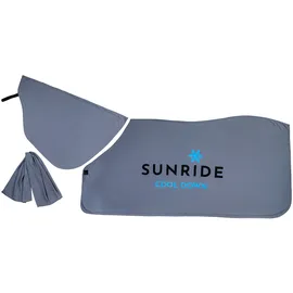 SUNRIDE Cool Down Kühldecke mit Halsteil und Tuch - grau - 155 cm