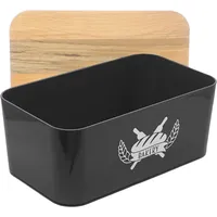 Lashuma Brotaufbewahrung Kunststoff eckig, Brotkasten 36x21 cm mit Deckel,