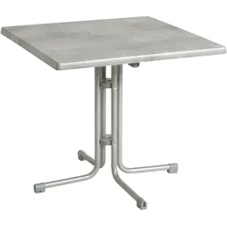 acamp Tisch piazza 80x80cm platin/cemento grigio