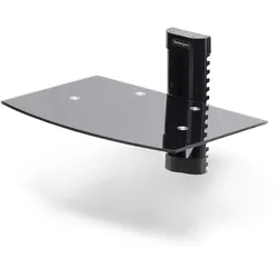 StarTech.com Floating Wall-Mounted AV Shelf, Adjustable Height Shelf For Under T