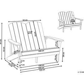 Beliani Adirondack 125 cm Hellgrün