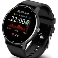 SmartWatch Bluetooth Armbanduhr Blutdruckmessung Pulsuhr Fitnessuhr Tracker Schrittzähler Sportuhr - Schwarz