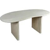 FineBuy Schreibtisch Nierenform Weiß