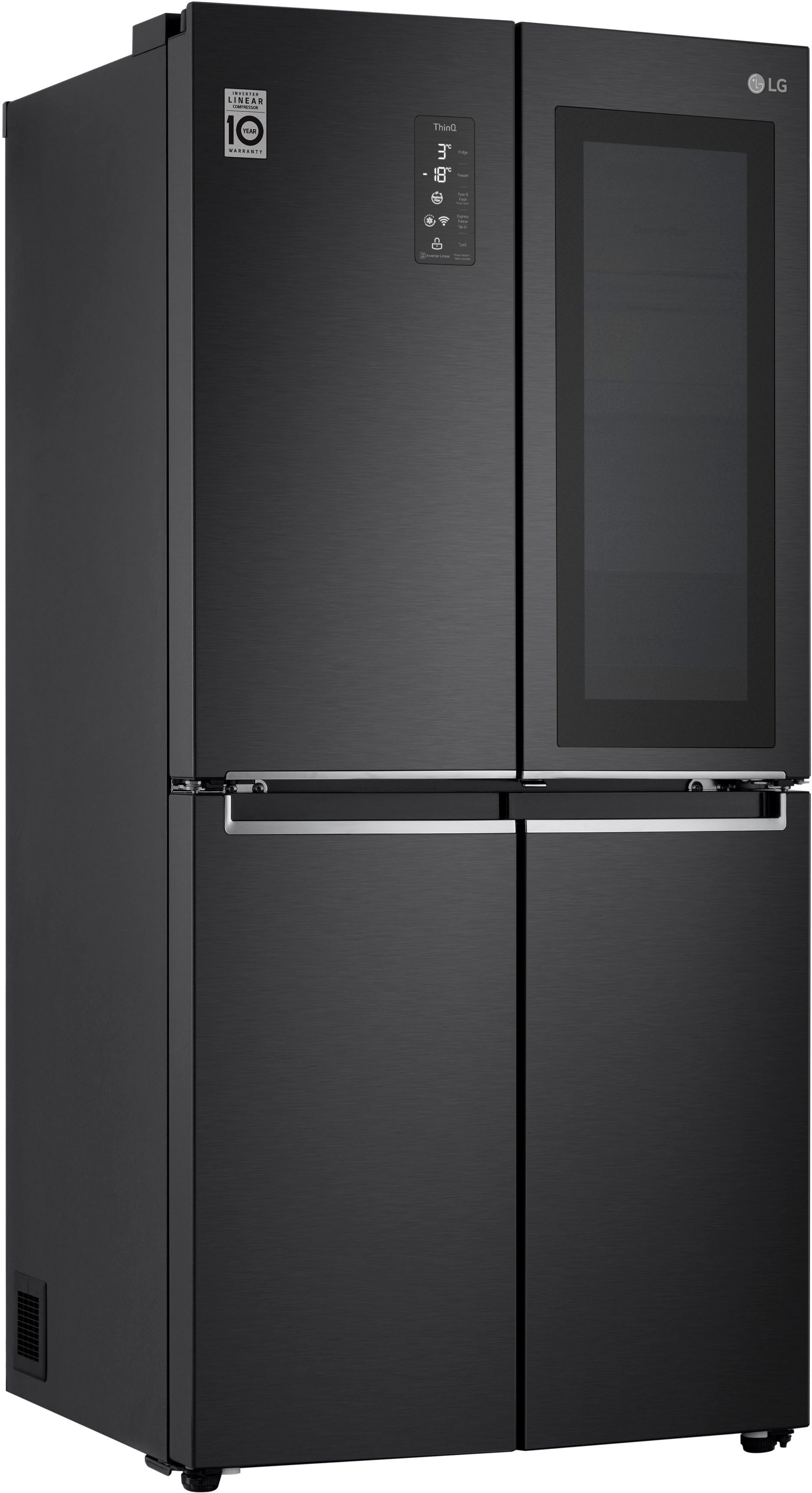 E (A bis G) LG Multi Door Kühlschränke schwarz (mattschwarz) Kühl-Gefrierkombinationen Bestseller