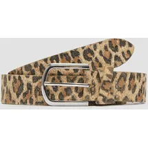s.Oliver Ledergürtel mit Leo-Print beige 95