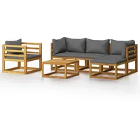 vidaXL Garten-Lounge-Set natur/grau 3057604
