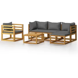 vidaXL Garten-Lounge-Set natur/grau 3057604