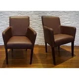 Dunkelbraunes Echt Leder Sessel Echtleder Stühle Armstuhl Lehnstuhl Echtleder