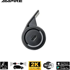 AMPIRE Electronics AMPIRE DC2-PRO | Dual-Dashcam in 2K (Quad HD) Auflösung, WiFi und GPS