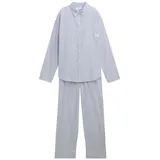 Tom Tailor Damen Gestreifter Pyjama, blau, Gestreift, Gr. S/36