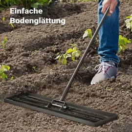 Wiltec Rasenrakel 121,9 x 25,4 cm mit 2 m Stiel