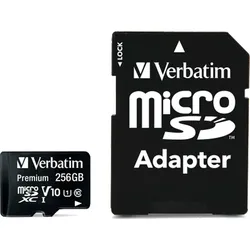 Verbatim microSDXC         256GB Class 10 UHS-I incl Adapter