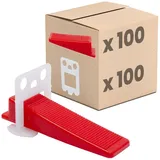 Dalsys Fliesen Nivelliersystem Set 2mm 100x Zuglaschen 100x Keile