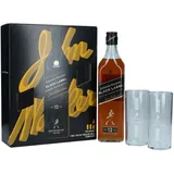 Johnnie Walker Black Label - 12 Jahre - Geschenkset mit 2 Gläser (51,29 EUR/l)