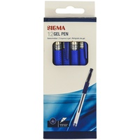 SIGMA Gelschreiber WI232RU, blau, Strichstärke: 0.5 mm, nachfüllbar, mit Gummigriffzone, 12 Stück