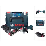 Bosch GWX 18V-7 Akku Winkelschleifer 18 V 125 mm Brushless X-LOCK + 2x Akku 2,0 Ah + Ladegerät + L-Boxx