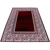 Ayyildiz Teppiche Teppich »PARMA 9340«, rechteckig, 12 mm Höhe, strapazierfähig / pflegeleicht, Kurzflorteppich Rot, Weiß, 80x300 cm