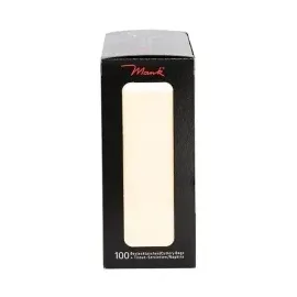 Mank Bestecktasche in Creme 85 x 200 mm, mit 2-lagiger Tissue-Serviette in Weiß | 500)