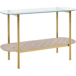 Konsolentisch LOVELL Sicherheitsglas Gold