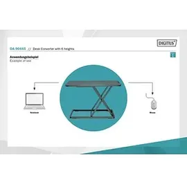 Digitus Schreibtischaufsatz verstellbar 67x47x45-405mm schw