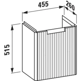 Laufen Waschtischunterschrank 1 Tür 45,4 x 26,2 x 52,2 cm Wildeiche