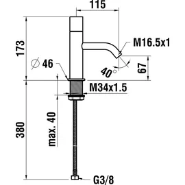 Laufen Kartell Kaltwasserbatterie Chrom