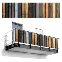 MuchoWow Balkon-Sichtschutz, Teak, Kunststoff, Rechteckig, 300x85 cm, Sonnen- & Sichtschutz, Sichtschutz Garten, Balkon Sichtschutze
