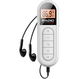 Rhghfujhgy Mini-FM-Radio 300mAh Wiederaufladbarer Tragbarer 76-108MHz Radio mit Hintergrundbeleuchtetem LCD-Display, Kabelgebundenen 3,5mm-Kopfhörern, Strapazierfähiger Feinarbeit