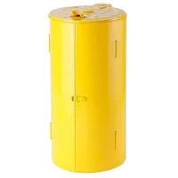Hardwex Müllsackständer, geschlossen, aus Stahlblech, gelb, 110 l