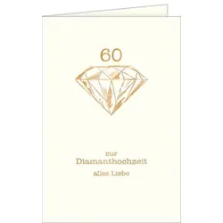Diamantene Hochzeitskarte geprägt 73-1066 Bild