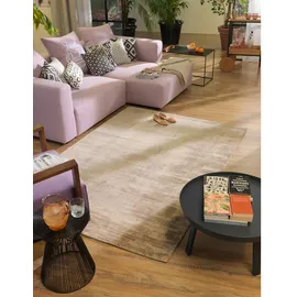 Tom Tailor Shine uni Kurzflorteppich 50 x 80 cm hellbraun