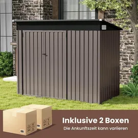 Costway Gartenhaus 2,35 x 1,17 m Grau