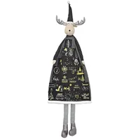 Foolonli Adventskalender Türkalender Kalender 140cm Elch Hirsch Rentier Stoffadventskalender